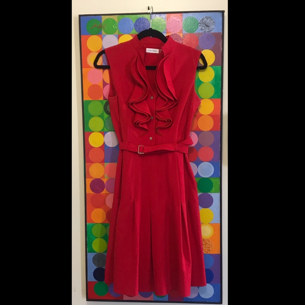 Calvin Klein Red Dress (size 4)